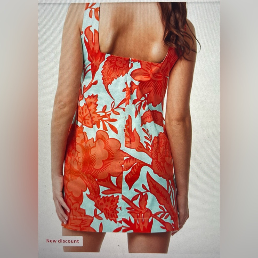 NWT mestizo New York Tese mini dress   Size 6.  Retail $375.  Orange/teal